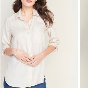 Old Navy Cream Relaxed Shirt
